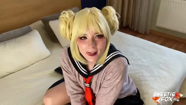 She loves anime so much that she's ready to fuck in cosplay