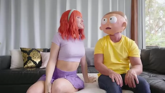 Porn cosplay or a parody of "Rick and Morty"